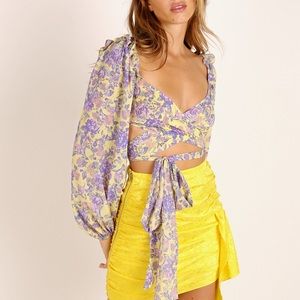 NWOT For Love and Lemons Maui Wrap Top